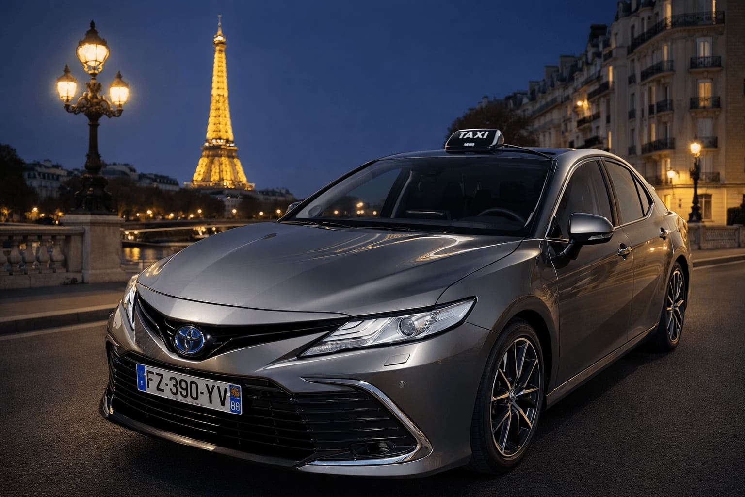 Taxi Sens 89100 Toyota Camry hybride | Taxi JB chauffeur privé sénonais disponible 24h/24